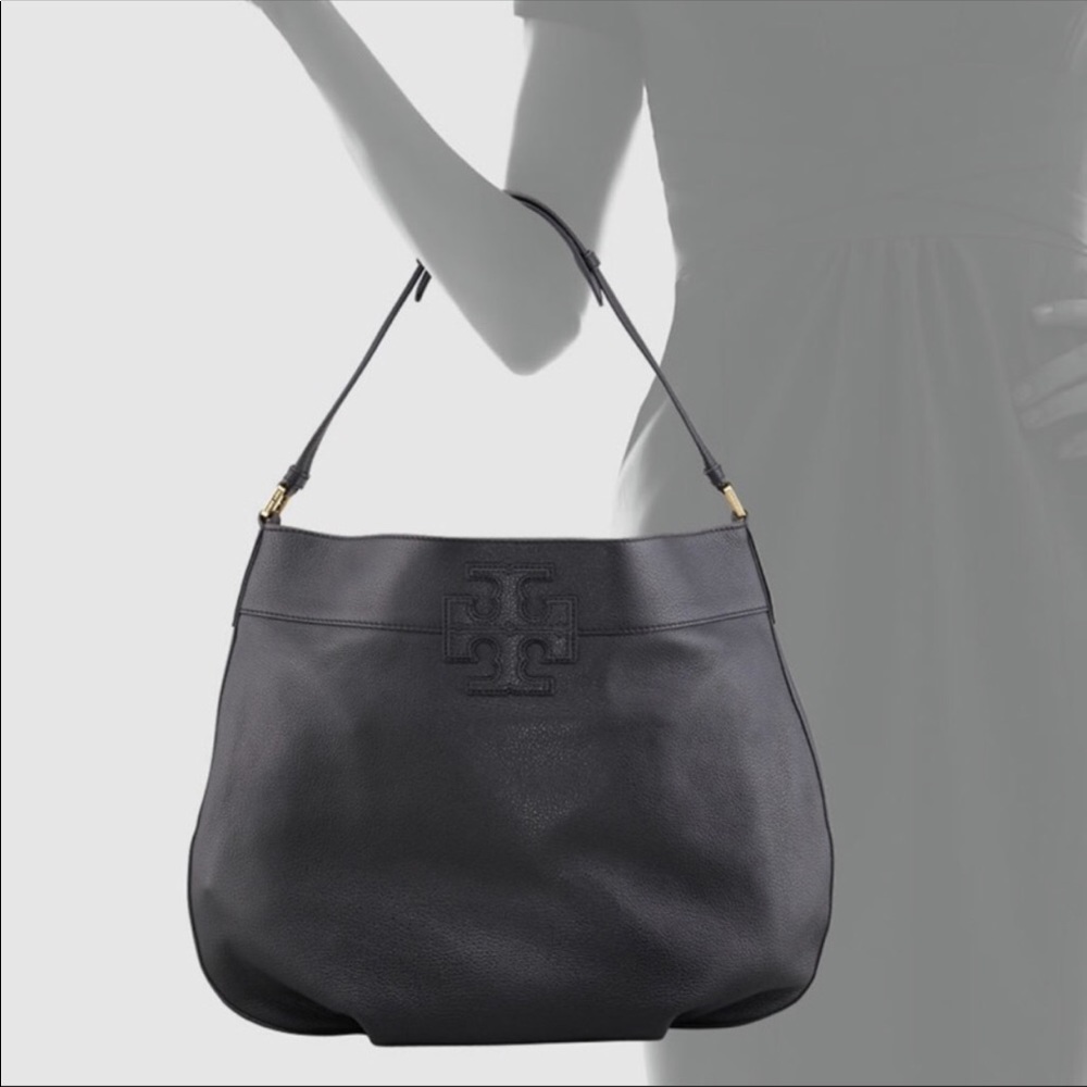 Tory Burch Logo Stacked T Hobo Bag